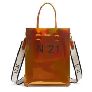 NO. 21 mini shopping bag tote bronze purse